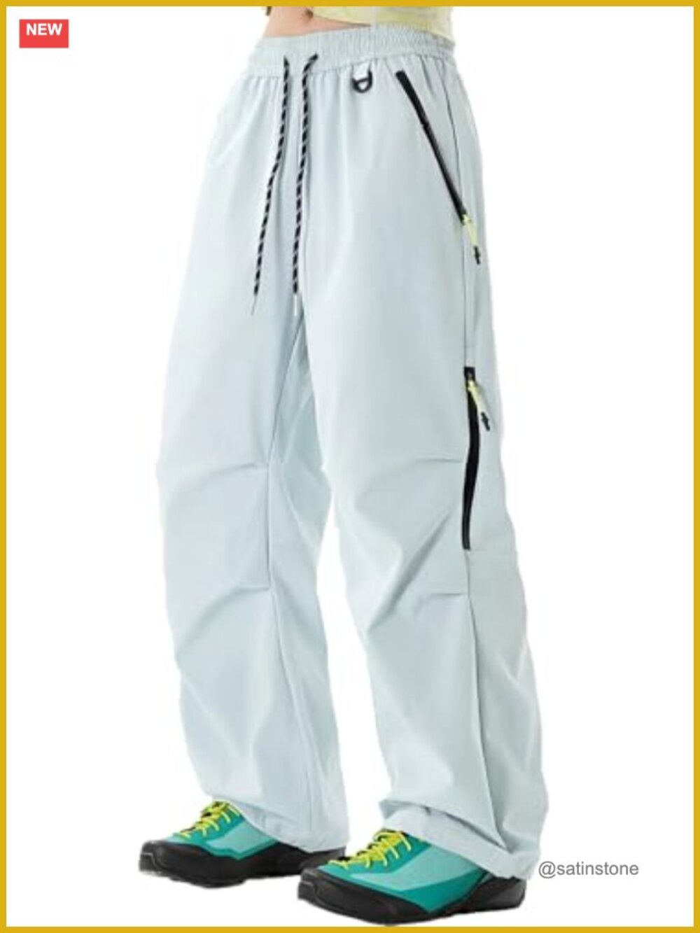 Waterproof Quick-Dry Cargo Pants Wide Leg Hiking Camping